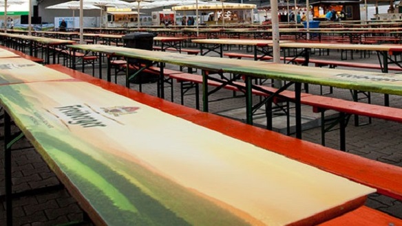 Tisch Design Tischdekor für Bierbänke Bierbank Biergarnitur Festzeltgarnitur